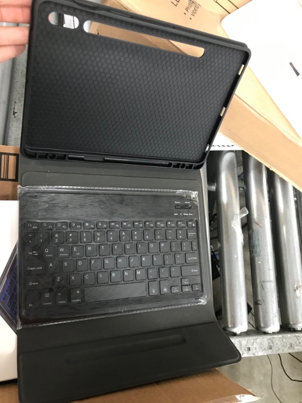 Photo 1 of typecase Keyboard Case for Samsung Tab S8/Tab S7 11 inch (SM-X700/X706/T870/T875/T878), Slim Leather Folio Stand Cover, 7 Colors Backlit Wireless Detachable Keyboard with S Pen Holder (Black)