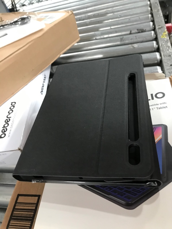 Photo 1 of typecase Keyboard Case for Samsung Tab S8/Tab S7 11 inch (SM-X700/X706/T870/T875/T878), Slim Leather Folio Stand Cover, 7 Colors Backlit Wireless Detachable Keyboard with S Pen Holder (Black)