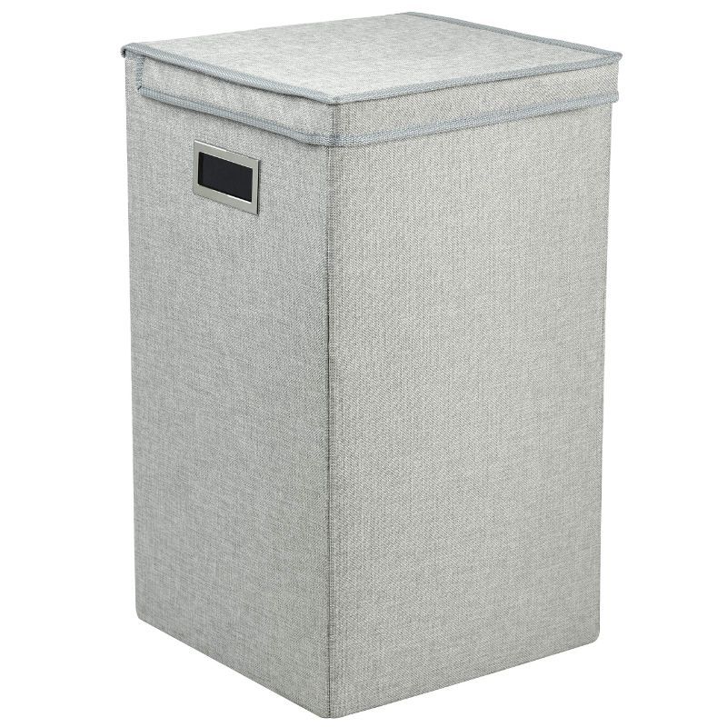 Photo 1 of GreenWay GFL2500GR Collapsible, Grey Linen Laundry Hamper