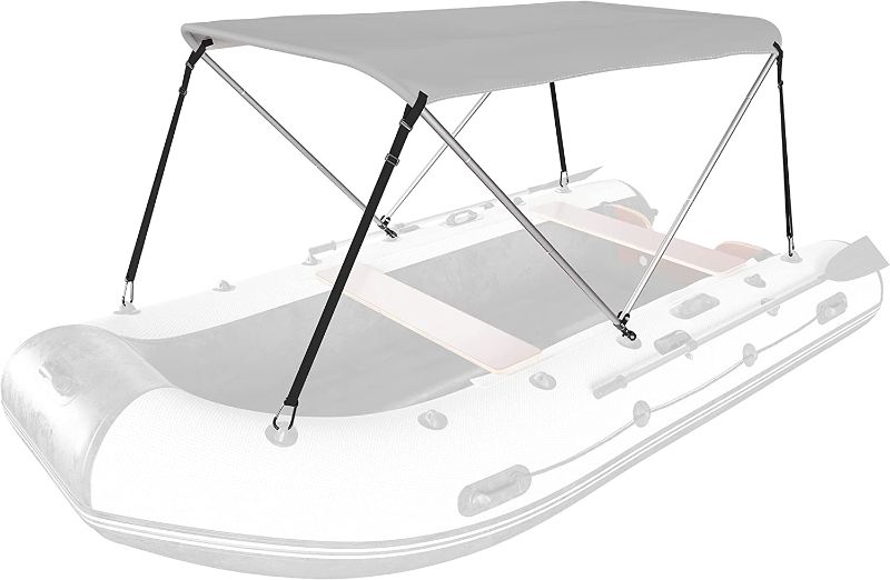 Photo 1 of DoCred Foldable Bimini Top Boat Cover Canopy Cover 2Bow Bimini Top(63" L 39‘’-55‘’ W 43.3" H) Suitable for Boats of 3.2-4.5 FT
