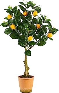 Photo 1 of 28in. Lemon Artificial Tree in Decorative Planter
