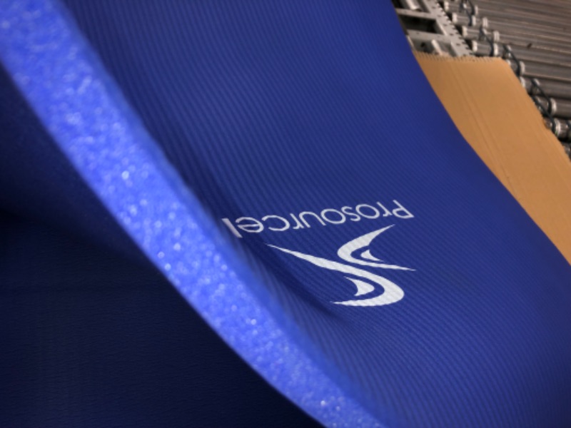 Photo 1 of (VISIBLY USED) ProsourceFit Extra Thick Yoga and Pilates Mat 1-in, Blue
