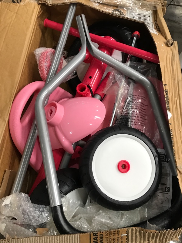 Photo 2 of ***PARTS ONLY NOT FUNCTIONAL***Radio Flyer Deluxe Steer & Stroll Trike, Pink