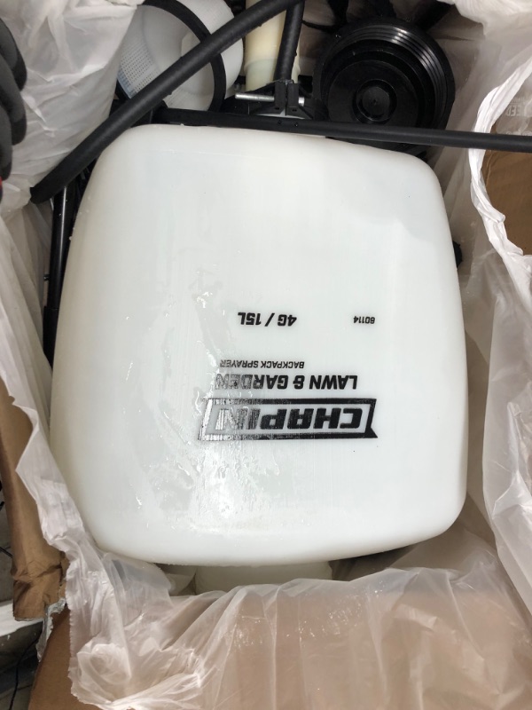 Photo 3 of **MINOR TEAR & WEAR**Chapin 60114 4-Gallon Poly Backpack Sprayer with 3-Stage Filtration System for Fertilizers, Herbicides, Weed Killers and Pesticides New Design