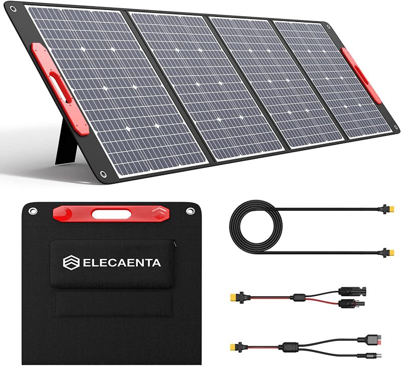 Photo 1 of **PARTS ONLY**
ELECAENTA 300W Portable Solar Panel, Ultra-Light/Only 13.9lbs, 24% High Conversion, Flexible Design, Foldable 
