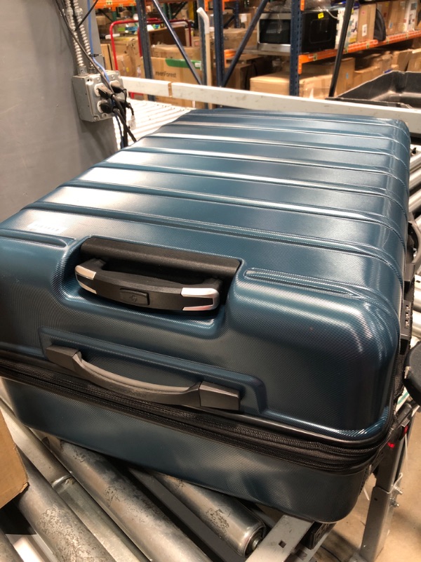 Photo 2 of **MINOR WARE TO ZIPPER** Samsonite Omni 2 Hardside Expandable Luggage with Spinner Wheels, Checked-Large 28-Inch, Nova Teal
