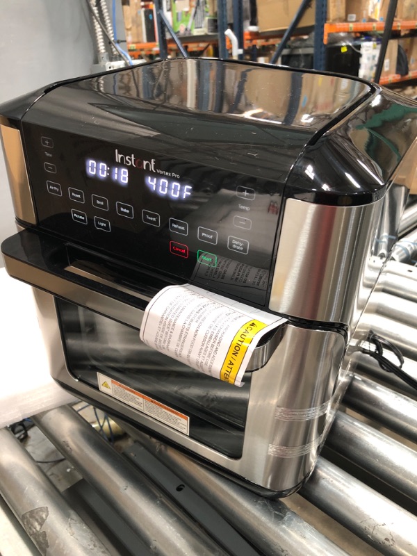 Photo 2 of **TESTED NEW** Instant Vortex Pro Air Fryer, 10 Quart, 9-in-1 Rotisserie and Convection Oven, From the Makers of Instant Pot with EvenCrisp Technology, App With Over 100 Recipes, 1500W, Stainless Steel 10QT Vortex Pro