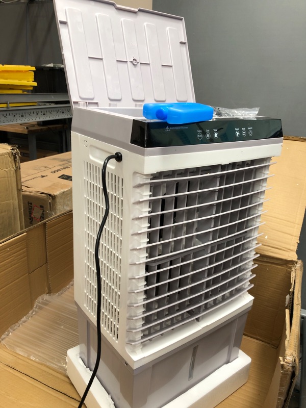 Photo 2 of **MISSING SMALL PARTS** Evaporative Air Cooler, SKYICE 3-IN-1 Air Conditioner Portable for Room, 1 Gal Detachable Water Tank w/ 12H Timer, 70° Oscillation & 20FT Remote Control & 40dB, Evaporative Cooler for Bedroom Indoor
