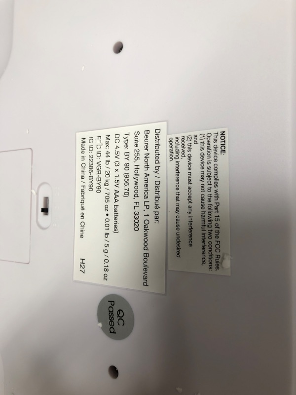 Photo 2 of **MISSING PARTS** Beurer BY90 Baby Scale, Pet Scale, Digital, with Measuring Tape, tracking weight with App | For: Infant, Newborn, Toddler /Puppy, Cat - Animals | LCD Display, weighs Lbs/Kg/Oz Highly accurate
