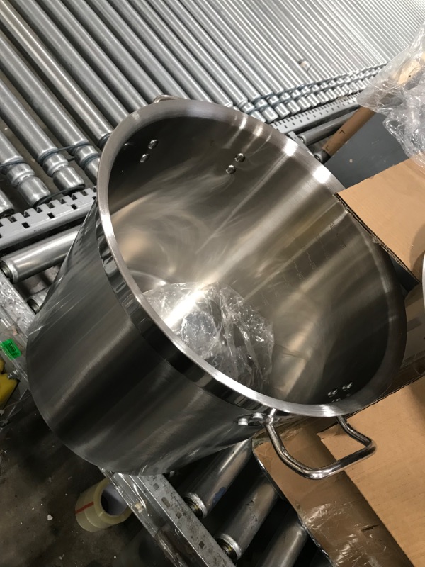 Photo 4 of Large Stock Pot with Lid - 33 Quart Big Pots for Cooking - Stainless Steel Cooking Pot, Soup Pot with Lid, Large Pot for Cooking, Induction Pot Stew Pot Pozole Pot 33QT