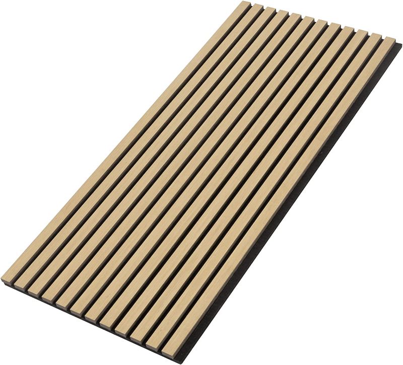 Photo 1 of  Acoustic Slat Wood Wall Panels for Interior Wall Decor | 3D Wall Panel set of 2