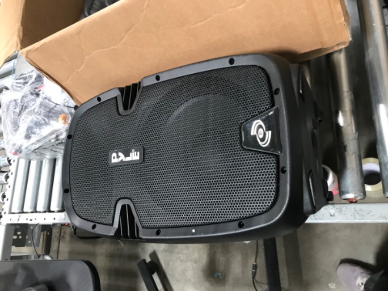 Photo 3 of **DOES NOT FUNCTION**Pyle Wireless Portable PA Speaker System - 1000W Rechargeable Battery Powered Bluetooth Compatible Active Outdoor Speaker - USB SD MP3 AUX RCA FM Radio - 35mm Mount Microphone Transmitter PPHP109WMU
