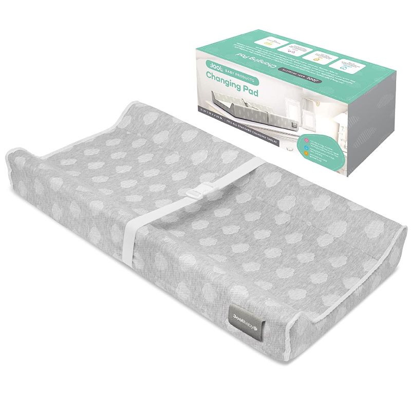 Photo 1 of Contoured Changing Pad - Waterproof & Non-Slip, Includes a Cozy, Breathable, & Washable Cover - Jool Baby
