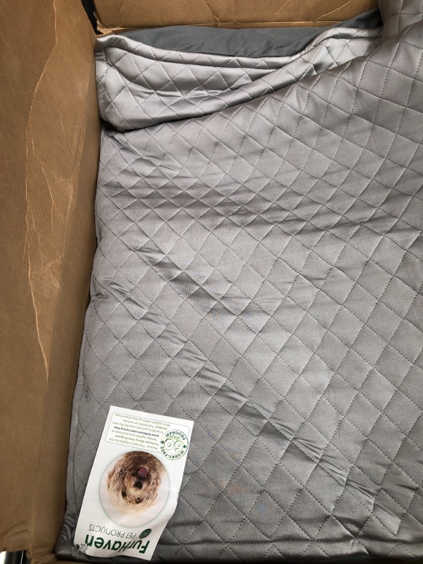 Photo 3 of **LIKE NEW** Furhaven XL Orthopedic Dog Bed Water-Resistant Indoor/Outdoor Quilt Top Convertible Mattress w/ Removable Washable Cover - Gray, Jumbo (X-Large) Convertible Quilt Top (Gray) Jumbo Orthopedic Foam