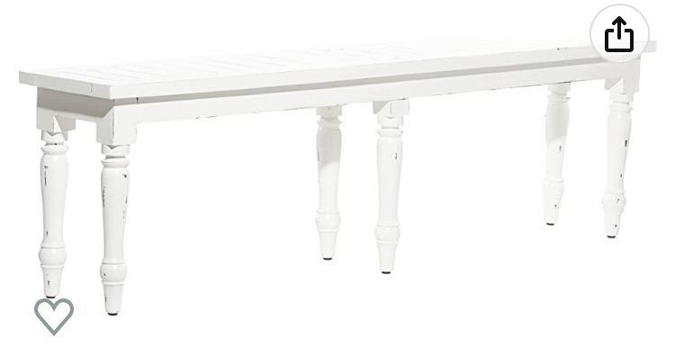 Photo 1 of DAMAGED**Deco 79 Wood Long Slim Bench, 63" x 12" x 18", White
