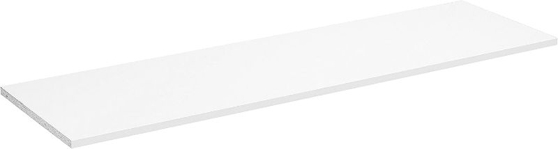 Photo 1 of **DAMAGE**ClosetMaid SuiteSymphony Wood Top Shelf, Add On Accessory, Closet Shelf, 48 in. Wide, Pure White 3 CT 
