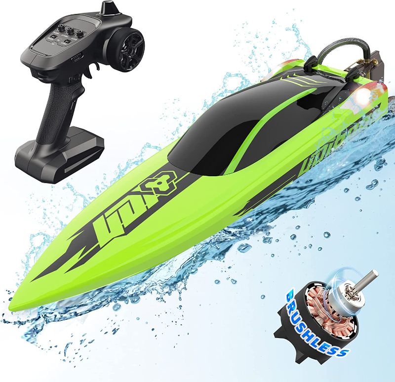 Photo 1 of Cheerwing 22" Large RC Racing Boats, Brushless Remote Control Boat 40 Km/h with LED Lights High Speed for Adults and Kids
