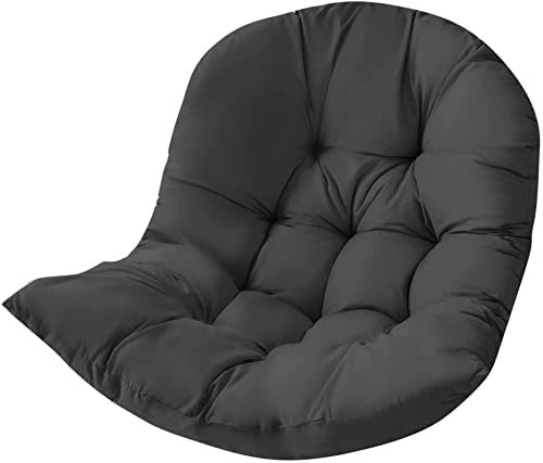 Photo 1 of  Soft Hanging Egg Chair Back Cushions Pads, for Indoor and Outdoor Garden Offices (Regular, Black)