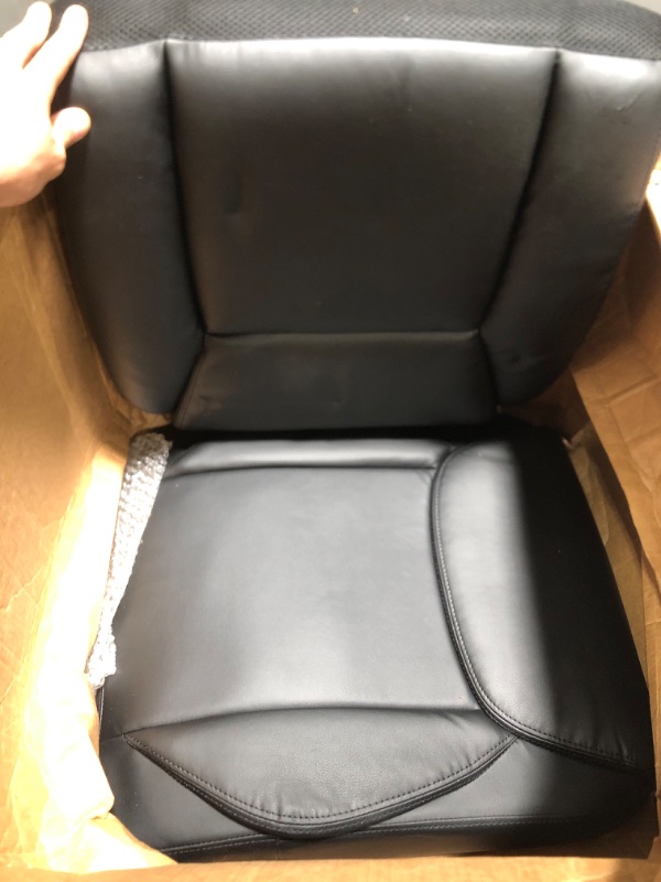 Photo 1 of Ergonomic Office Chair Desk Chair PU Leather Task Chair Executive Rolling Swivel Mid Back Computer Chair with Lumbar Support Armrest Adjustable Chair,Black