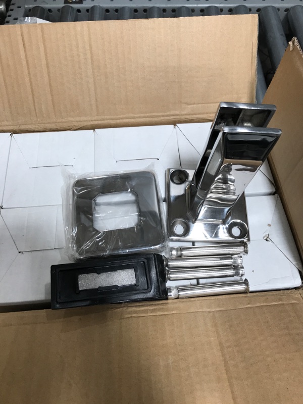 Photo 1 of ZAQI Ground Mount Glass Shelf for 8-12mm Glass/Acrylic/Wood Panel, Stainless Steel Square Glass Spigots Clamp for Balcony Deck Patio Platform Corridors (Color : 10 Pack, Size : Tall 16cm/6.3 in)