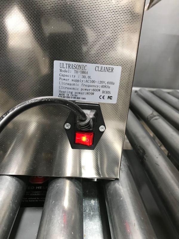 Photo 1 of VEVOR 30L Industrial Ultrasonic Cleaner with Digital Timer&Heater 40kHz Professional Large Ultrasonic Cleaner Total 1200W for Wrench Tools Industrial Parts Mental Instrument Apparatus Cleaning