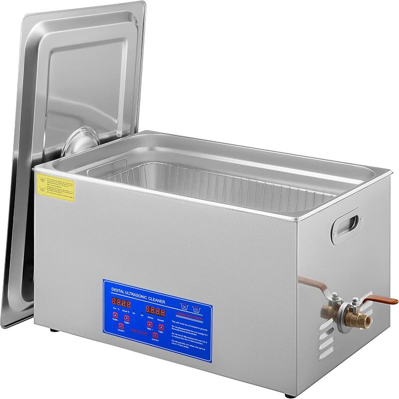 Photo 1 of VEVOR 30L Industrial Ultrasonic Cleaner with Digital Timer&Heater 40kHz Professional Large Ultrasonic Cleaner Total 1200W for Wrench Tools Industrial Parts Mental Instrument Apparatus Cleaning