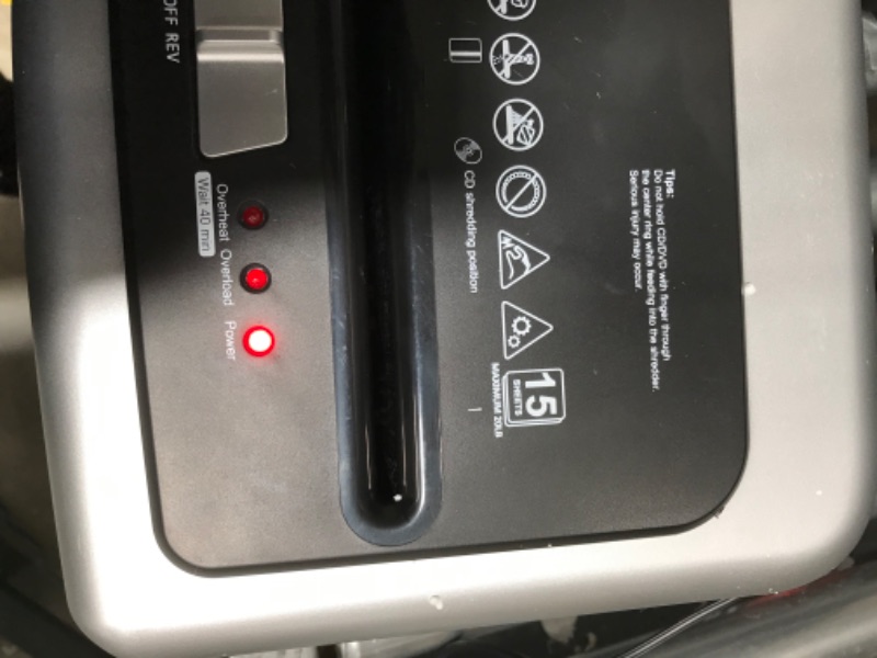 Photo 1 of Bonsaii 14-Sheet Office Paper Shredder, 40-Minute Home Office Heavy Duty Shredder, Cross Cut Shredder for Home Use, CDs, Mails, Staple, Clip, with 4 Casters (C169-B) 4 0 Minute - 14 Sheet0