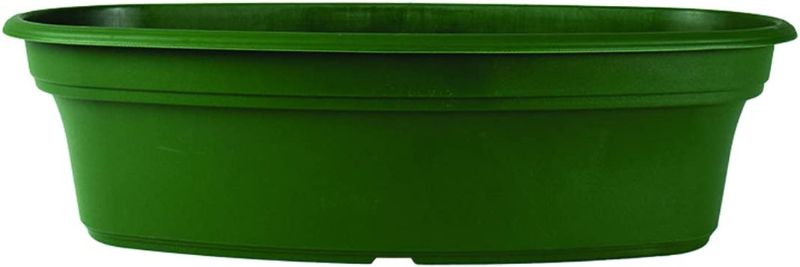 Photo 1 of ( LIKE NEW ) The HC Companies 20 Inch Panterra Oval Planter - Decorative Plastic Plant Pot with Drainage for Outdoor Plants, Green

