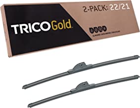 Photo 1 of TRICO Gold® 22 & 21 Inch Pack of 2 Automotive Replacement Windshield Wiper Blades for My Car (18-2221), Easy DIY Install & Superior Road Visibility
