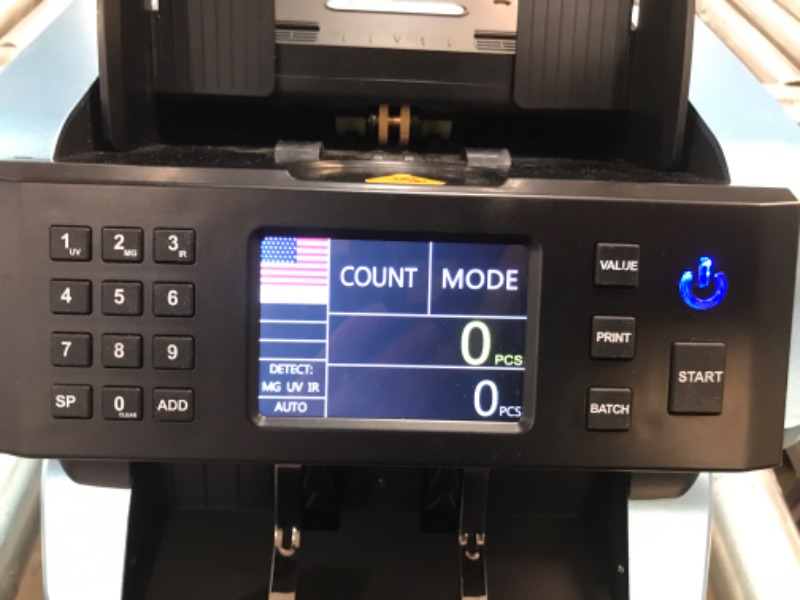 Photo 5 of IDLETECH BC-1500 Money Counter Machine with Counterfeit Detection, Bill Counter, Money Counter. UV/MG/IR/DBL/Half/Chain/DD, Value Calculation, Add, Batch Modes. Print Option. Bank Grade.