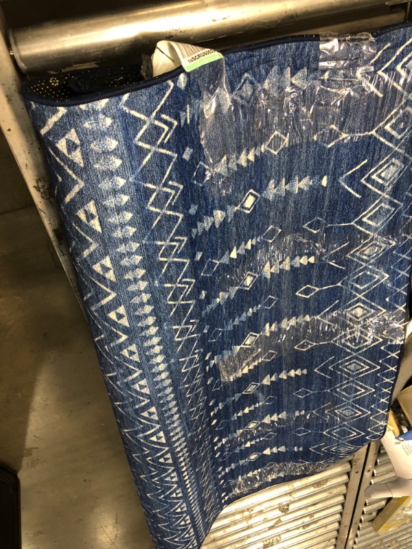 Photo 1 of ReaLife Machine Washable Rug - Blue, 4' x 6' 