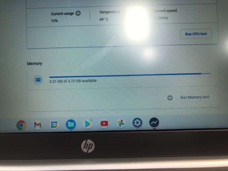 Photo 3 of HP Chromebook 14-inch HD Laptop, Intel Celeron N4000, 4 GB RAM, 32 GB eMMC, Chrome (14a-na0010nr, Mineral Silver) (Renewed) HD-32GB