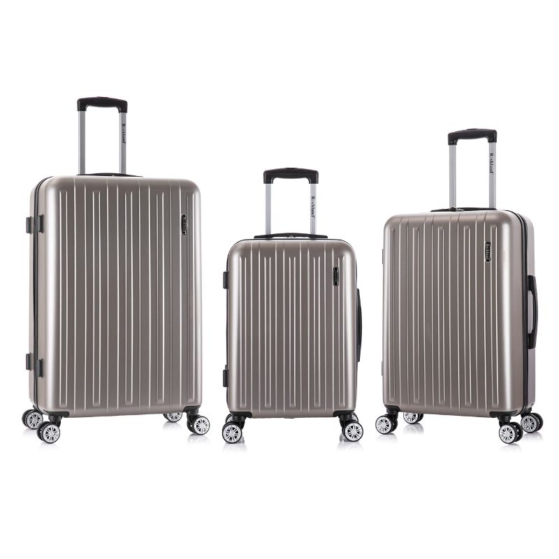 Photo 1 of *OUTSIDE NEEDS CLEANING* ROCKLAND PARIS HARDSIDE LUGGAGE WITH SPINNER WHEELS, SILVER, 3-PIECE SET (20/24/28) 3-PIECE SET (20/24/28) SILVER
