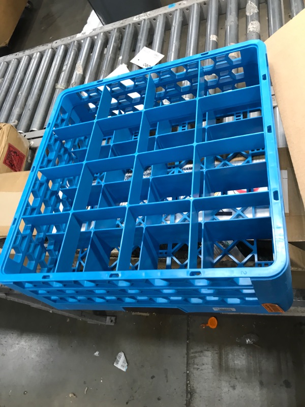 Photo 1 of Carlisle FoodService Products RG16-214 FBA_RG16214 16 Compartment Glass Rack with 2 Extenders, 7.12", Blue

