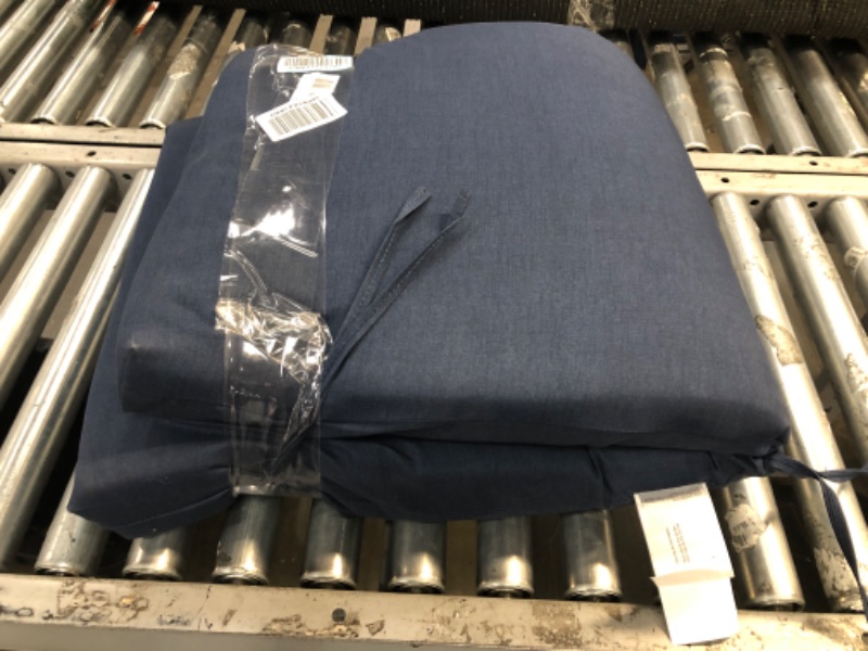 Photo 1 of Arden Selections Outdoor Dining Chair Cushion 20 x 20, Sapphire Blue Leala 20 x 20 High Back Sapphire Blue Leala