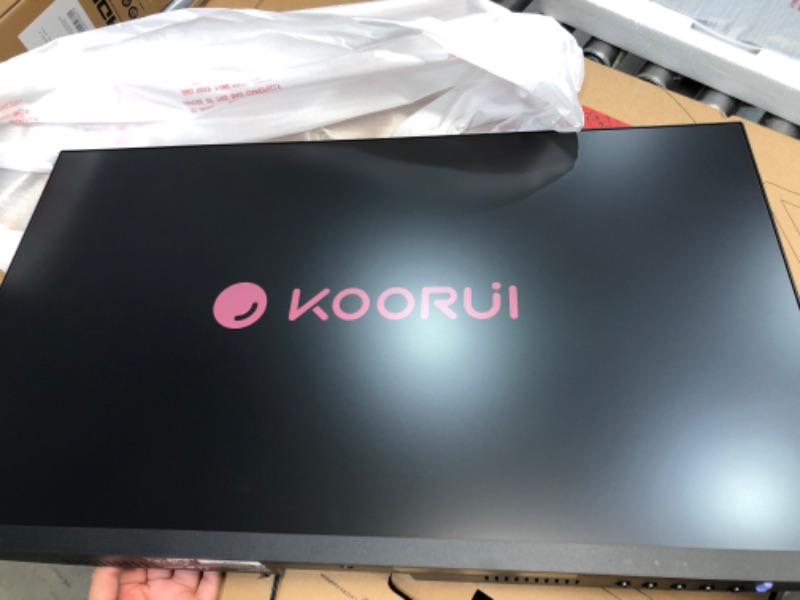 Photo 2 of NEW*KOORUI 27 Inch Business Computer Monitor, FHD 1080p 75hz Desktop Monitor, Ultra Thin Eye Care Bezel HDMI VGA Ports LED Monitor for PC, Black
