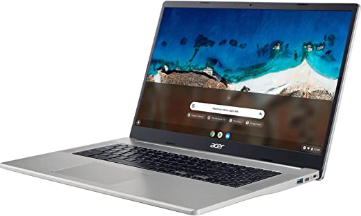 Photo 1 of Acer Chromebook 317 CB317-1H CB317-1H-C41X 17.3" Chromebook - Full HD - 1920 x 1080 - Intel Celeron N5100 Quad-core (4 Core) 1.10 GHz - 4 GB RAM - 32 GB Flash Memory - Sparkly Silver
