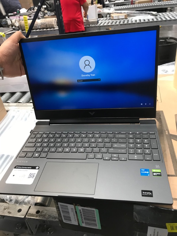 Photo 5 of UNABLE TO RESET /UNLOCK **** HP Victus 15.6" Gaming Laptop Full HD Intel Core i5-12450H 8GB RAM NVIDIA GeForce GTX 1650 512GB SSD, 15-fa0031dx***UNABLE TO RESET/ UNLOCK 