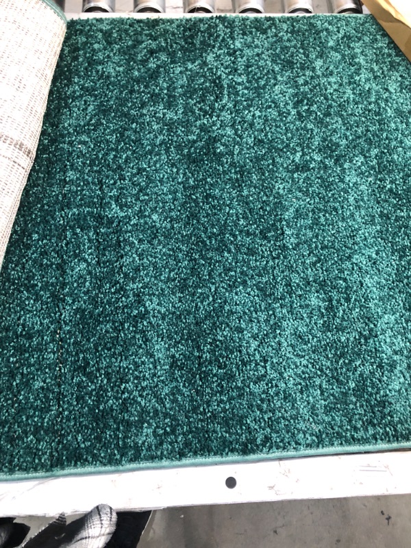 Photo 2 of 
Home Queen Solid Color Custom Size Runner Area Rug Forest Green, 2' x 3'