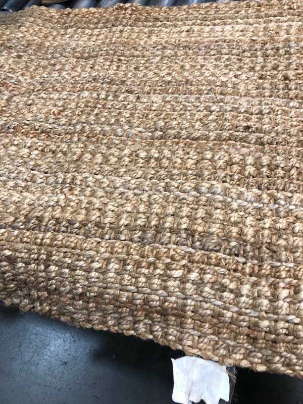 Photo 2 of  Natural Fiber Collection 2' x 4' Natural NF447A Handmade Chunky Textured Premium Jute 0.75-inch Thick Accent Rug