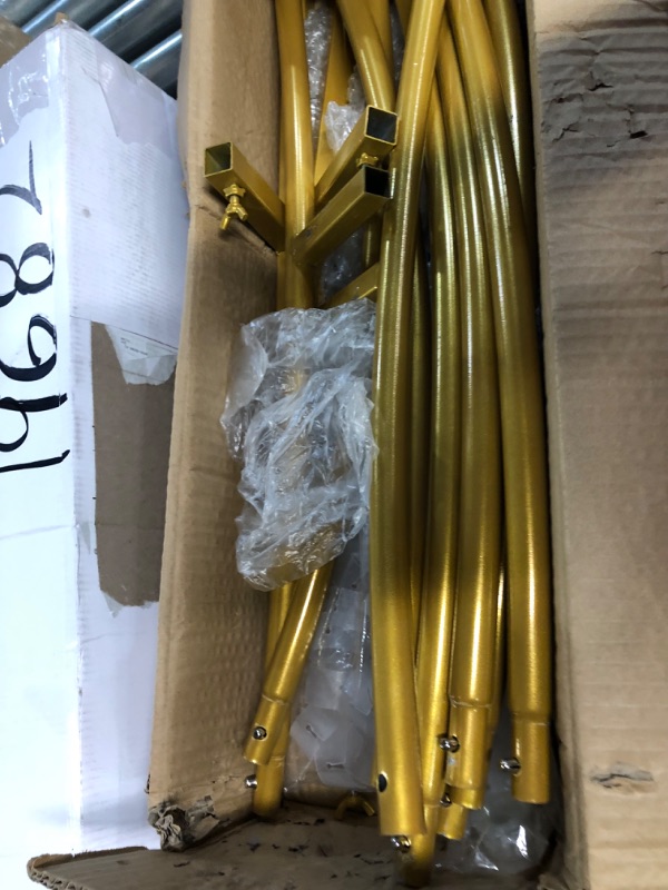 Photo 2 of **BROKEN LEG, PARTS ONLY** LANGXUN 6ft (1.9m) Large Size Gold Metal Round Balloon Arch kit