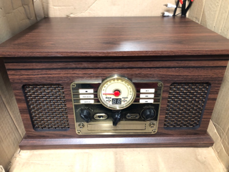 Photo 2 of Victrola Nostalgic 6-in-1 Bluetooth Record Player & Multimedia Center 