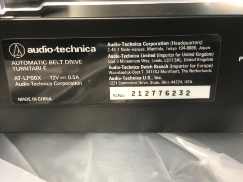 Photo 6 of HAS BEEN USED **
Audio-Technica AT-LP60XBT-BK Fully Automatic Bluetooth Belt-Drive Stereo Turntable, Black