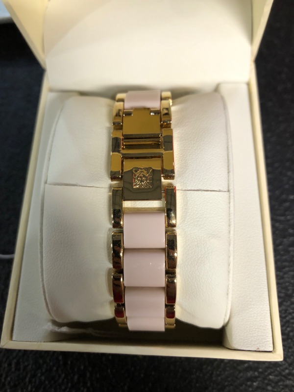 Photo 3 of ***NO BATTERIES - UNABLE TO TEST***
Anne Klein Women's Resin Bracelet Watch Blush Pink/Gold