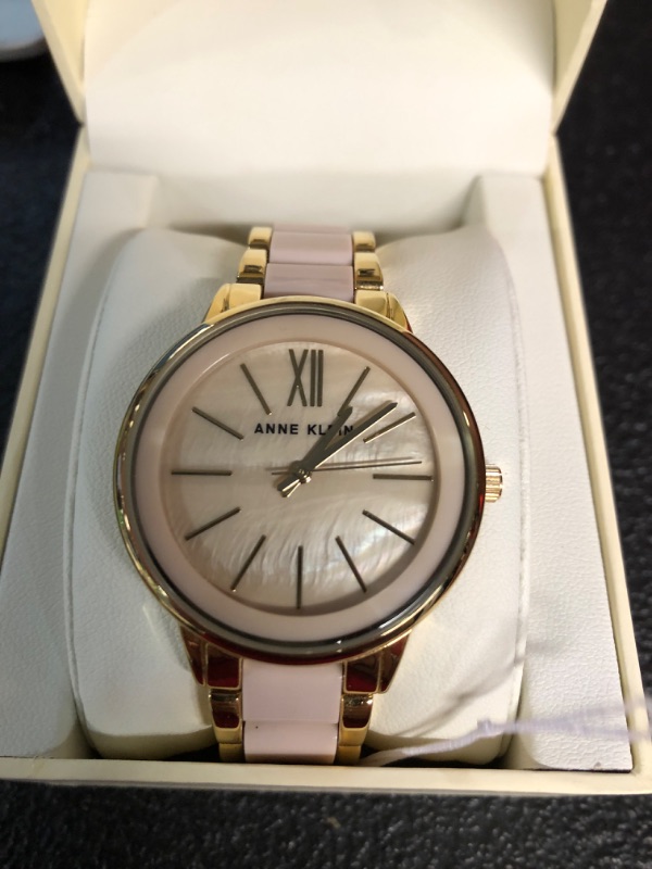 Photo 2 of ***NO BATTERIES - UNABLE TO TEST***
Anne Klein Women's Resin Bracelet Watch Blush Pink/Gold