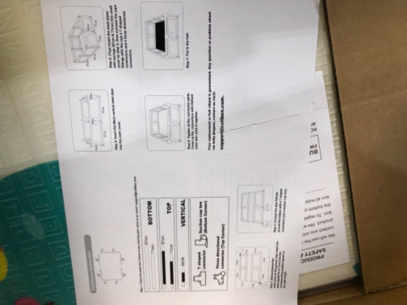 Photo 2 of COLIBEN Baby Playpen with Folding Mat, 71" X 59" X 26.5"