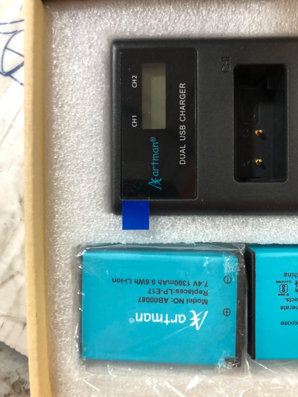 Photo 3 of ?Artman Upgraded LP-E17 Battery 2-Pack and LCD Dual Charger