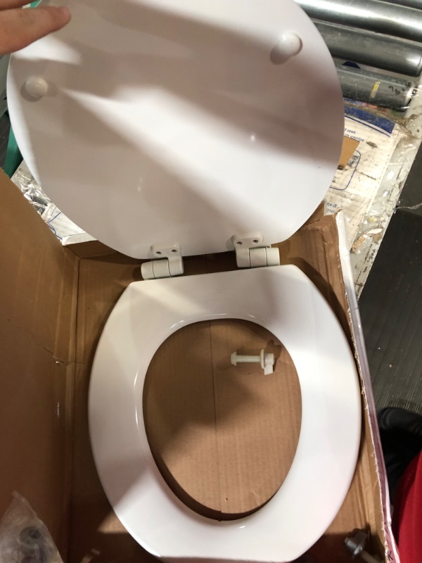 Photo 3 of **SEE NOTES**
KOHLER Stonewood® Quiet-Close™ Round-front, Slow-Close, Wood, White toilet seat, K-20467-0, White White Round