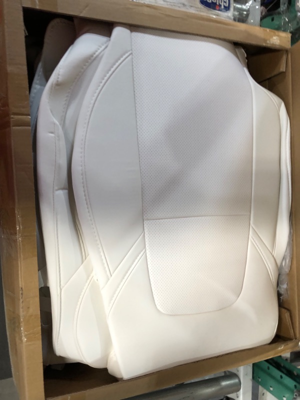 Photo 3 of SUPER LINER Tesla Seat Covers Model 3 White Car Seat Covers for Tesla Model 3 2023 2022 2021 2020 5 Seat Car Seat Cover