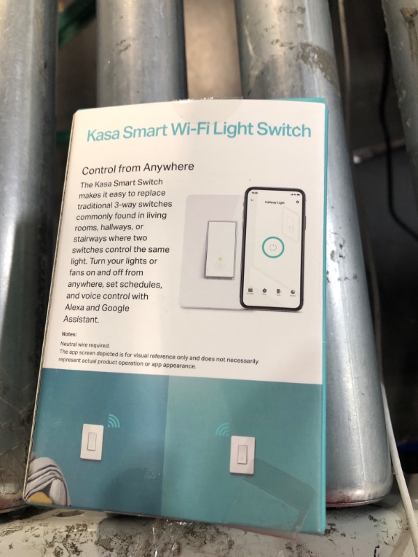 Photo 1 of *USED* Kasa Smart 3 Way Switch HS210, Needs Neutral Wire, 2.4GHz Wi-Fi Light Switch works with Alexa and Google Home, UL Certified, No Hub Required , white